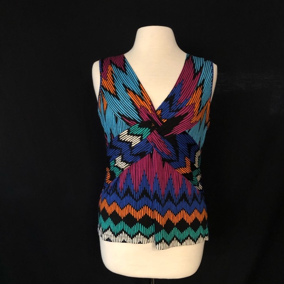 Cable & Gauge Tops - Colorful Striped Stretch Tank